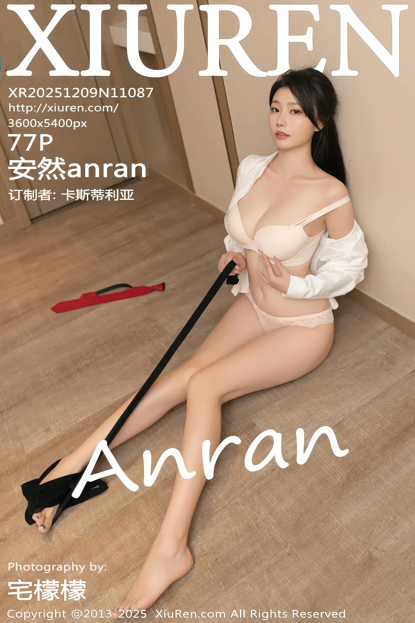 [XiuRen秀人网]No.11087_模特安然anran性感学生装扮百褶短裙配开档黑丝秀美腿诱惑写真77P-秀人网 - XiuRen.Pro
